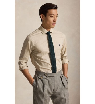 Polo Ralph Lauren Camisa de popelina con cuadros Glen beige