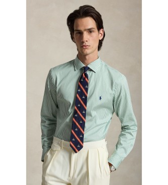 Para hombre. 710B22606002 Camisa de popelina con rayas Custom Fit (S), Casual, Algodón, Manga larga