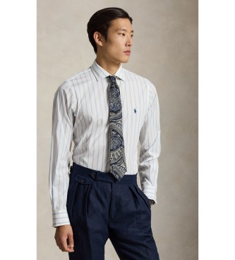Polo Ralph Lauren Camisa de popelina Custom Fit con rayas blanco