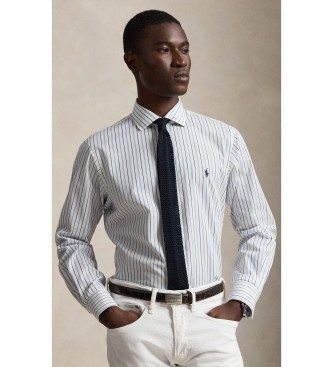 Polo Ralph Lauren Camisa de popelina Custom Fit con rayas blanco