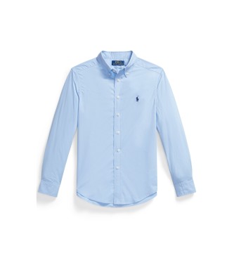 Polo Ralph Lauren Camisa de popelina de algodón azul ( 6/7años= 136/138cm)