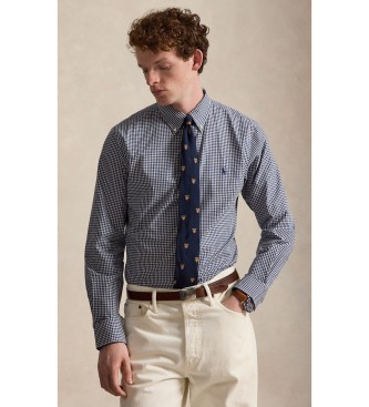 Para hombre. 710929347500 Camisa de popelina elástica con cuadros (S), Casual, Algodón, Manga larga