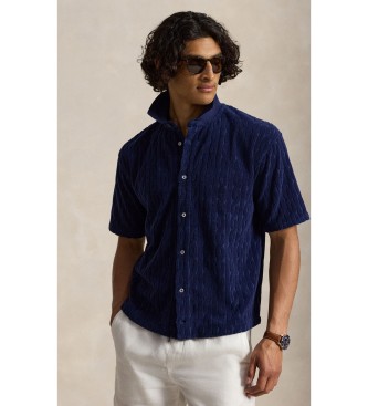 Para hombre. 710B19621001 Camisa de rizo en punto de ochos Relaxed (M), Casual, Algodón, Manga corta