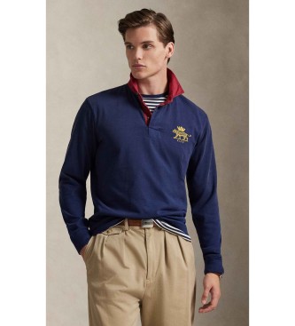 Polo Ralph Lauren para hombre. 710B13516001 Polo de rugby de punto Classic Fit marino (XXL), Casual, Algodón, Clásico, Manga larga