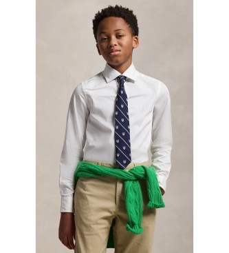 Polo Ralph Lauren Camisa de vestir de paño de algodón blanco (6/7años= 136/138cm)