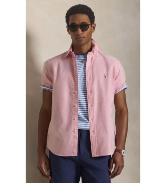 Polo Ralph Lauren för män. 710850782007 Skjorta oxford Custom Fit rosa (XXL), Casual, Bomull, Kort ärm