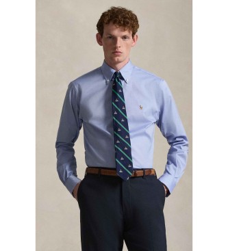 Polo Ralph Lauren para hombre. 712870507002 Camisa Oxford Custom Fit azul (14.4=37), Casual, Algodón, Clásico, Manga larga