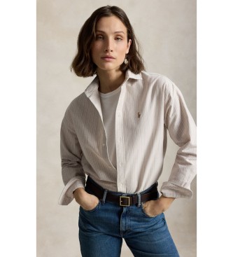 Para mujer. 211B21507003 Camisa oxford de algodón Relaxed Fit (XS), Casual, Manga larga