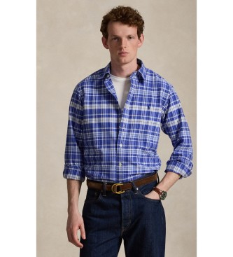 Para hombre. 710B22598001 Camisa oxford de cuadros Custom Fit (S), Casual, Algodón, Manga larga