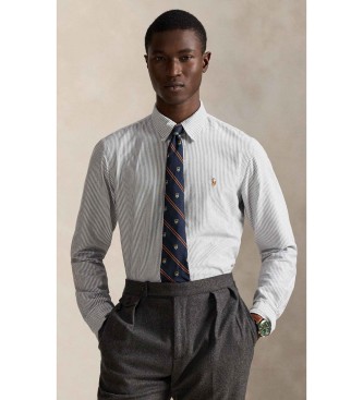 Polo Ralph Lauren para hombre. 710953704015 Camisa oxford de rayas Custom Fit blanco (XXL), Casual, Algodón, Clásico, Manga larga