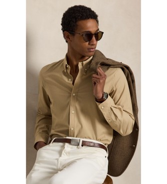 Para hombre. 710929348501 Camisa Slim Fit de popelina elástica (S), Casual, Algodón, Manga larga