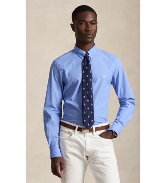 Polo Ralph Lauren Camisa Slim Fit de popelina elástica azul