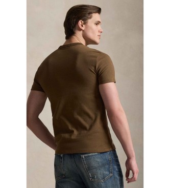 Polo Ralph Lauren para hombre. 710P07349004 Camiseta con logotipo Western marrón (L), Casual, Algodón, Manga corta 2