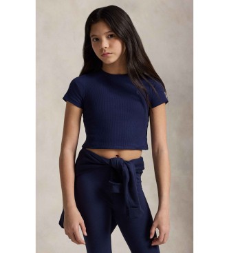Polo Ralph Lauren Camiseta cuadrada acanalada marino ( 7años= 130/134cm)