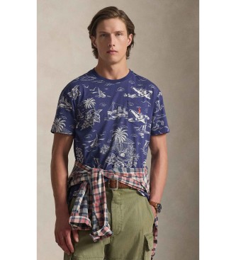 Polo Ralph Lauren para hombre. 710B16619001 Camiseta Custom Slim Fit con Polo Bear marino (XXL), Casual, Algodón, Manga corta