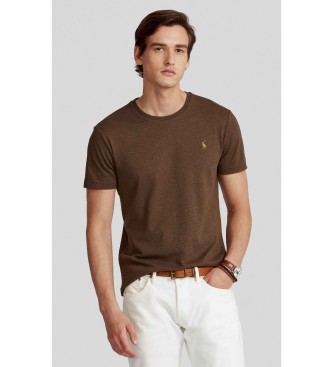 Polo Ralph Lauren för män. 710740727042 Custom Slim Fit bomulls-T-shirt brun (XXL), Casual, Kort ärm