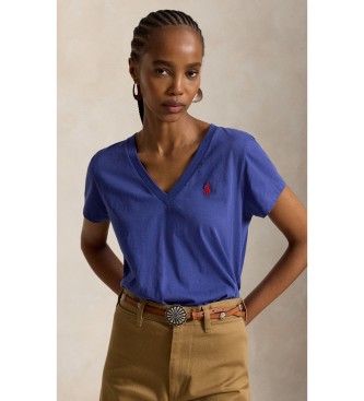 Para mujer. 211B14611003 Camiseta de punto con cuello de pico (M), Casual, Algodón, Manga corta