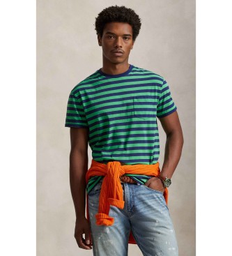 Polo Ralph Lauren Camiseta de punto con rayas Classic Fit verde