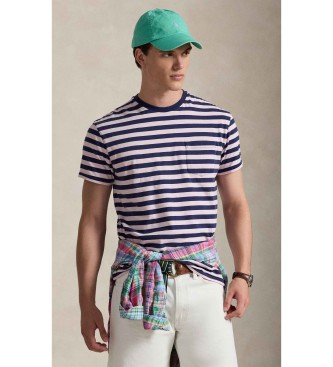 Polo Ralph Lauren Camiseta de punto con rayas Classic Fit rosa