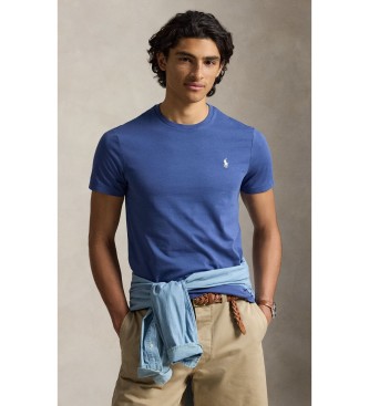 Para hombre. 710671438427 Camiseta de punto Custom Slim Fit (XS), Azul, Casual, Algodón, Manga corta