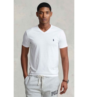 Polo Ralph Lauren för män. 710671453008 Stickad Custom Slim Fit-tröja vit (S), Casual, Bomull, Kort ärm