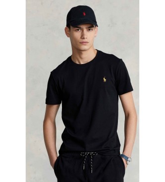 Polo Ralph Lauren Homem Preto Para 710766890001 T-Shirt De Malha Slim Fit Personalizada Preta (Xl), Casual, Algodão, Manga Curta