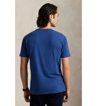 Polo Ralph Lauren para hombre. 710981370008 Camiseta de punto jersey Classic Fit azul (L), Casual, Algodón, Clásico, Manga corta, Marino