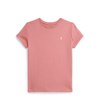 Polo Ralph Lauren Camiseta de punto jersey de algodón rosa ( 7años= 130/134cm)
