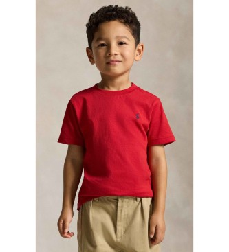 Polo Ralph Lauren Camiseta de punto jersey de algodón rojo (1 5años= 88/93)