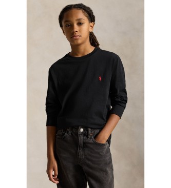 Polo Ralph Lauren Camiseta de punto jersey de algodón negro ( 6/7años= 136/138cm)