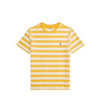 Polo Ralph Laurenvoor jongens. 323A95726002 Geel gestreept gebreid T-shirt (6/7años= 136/138cm), Casual, Katoen, Korte mouwen, kinderkleding