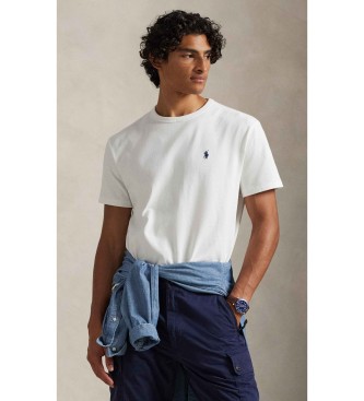 Polo Ralph Lauren para hombre. 710811284002 Camiseta de punto pesado Classic Fit blanco (L), Casual, Algodón, Manga corta