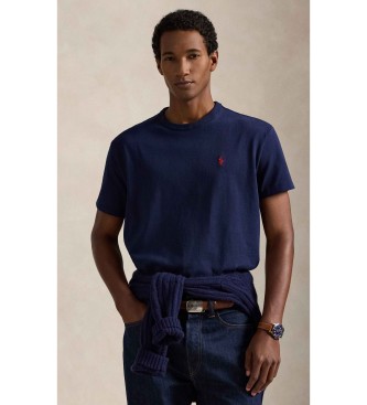 Polo Ralph Lauren para hombre. 710811284003 Camiseta de punto pesado Classic Fit marino (L), Casual, Algodón, Manga corta