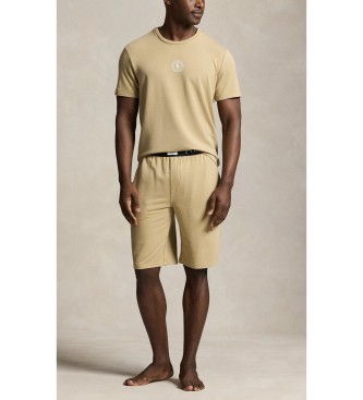 Polo Ralph Lauren para hombre. 714P01951003 Camiseta de rizo francés con logotipo beige (S), Homewear, Viscosa, Manga corta 3