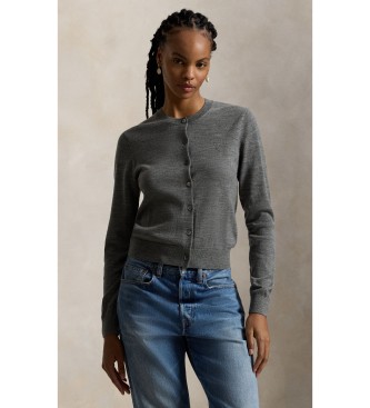 Polo Ralph Laurenvoor vrouwen. 211A99832002 Grijs wollen vest met ronde hals (S), Casual