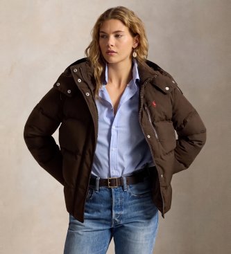 Polo Ralph Lauren Donna Marrone - Carly Duck Down Jacket - Jackets - 2XS - Immagine 2