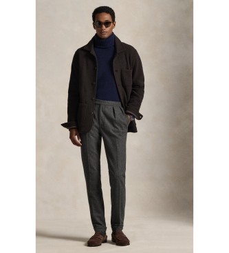 Polo Ralph Lauren para hombre. 710980297004 Chaqueta camisera funcional con lana marrón (M), Casual