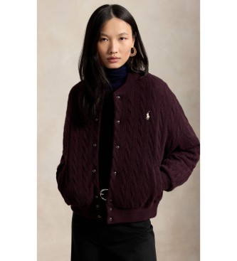 Polo Ralph Lauren Chaqueta de lana y cachemira granate