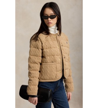 Polo Ralph Lauren Chaqueta de lana y cachemira con botones beige