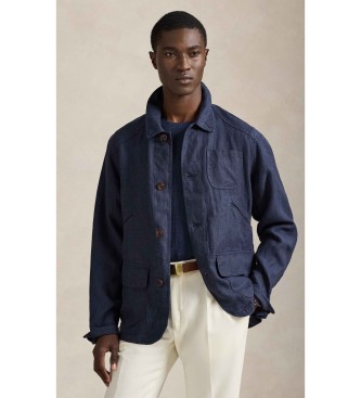 Polo Ralph Lauren para hombre. 710956590004 Chaqueta funcional de lino en espiga marino (M), Casual