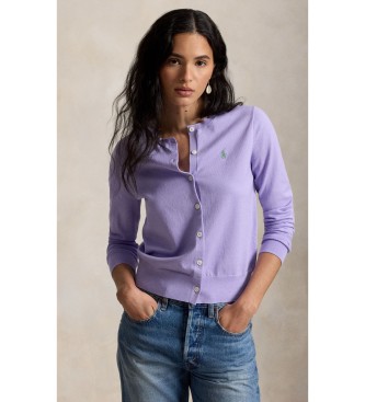Polo Ralph Lauren para mujer. 211971871505 Cárdigan de algodón y elástico lila (L), Casual