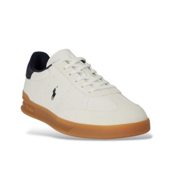 Polo Ralph Lauren para hombre. 809P06951001 Zapatillas Heritage Aera de ante blanco roto 2