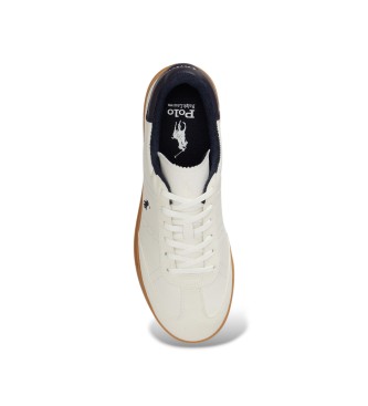 Polo Ralph Lauren para hombre. 809P06951001 Zapatillas Heritage Aera de ante blanco roto 3