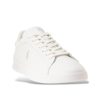 Polo Ralph Lauren para hombre. 809P07158002 Zapatillas Heritage Court II de piel blanco 2