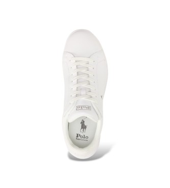 Polo Ralph Lauren para hombre. 809P07158002 Zapatillas Heritage Court II de piel blanco 3