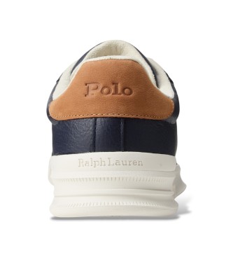 Polo Ralph Lauren para hombre. 809P07159002 Zapatillas Heritage Court II de piel marino 4
