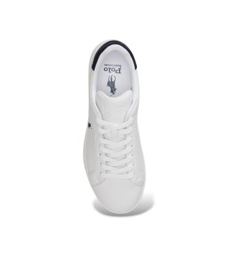 Polo Ralph Lauren para hombre. 809P10044002 Zapatillas Heritage Court II de piel blanco 3