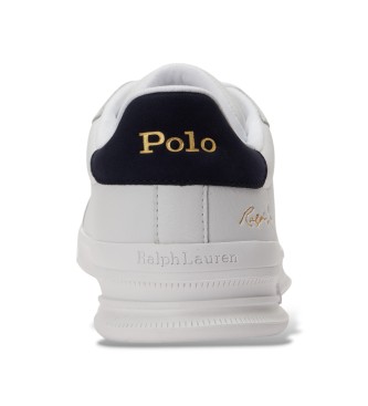 Polo Ralph Lauren para hombre. 809P10044002 Zapatillas Heritage Court II de piel blanco 4