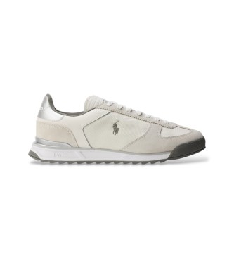 Polo Ralph Lauren para hombre. 809974041001 Zapatillas Varick de ante y oxford blanco roto (41), Piel, Plano, Cordones, Casual