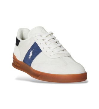 Polo Ralph Lauren para hombre. 809P01616002 Zapatillas Heritage Aera de ante blanco 2